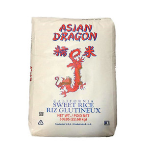 美國糯米 U.S SWEET RICE ASIAN DRAGON RICE, 50LBX1